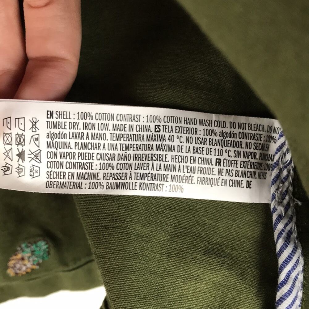 Anthropologie English Factory Pineapple Embroidered Utility Jacket Green Pockets - Picture 13 of 14